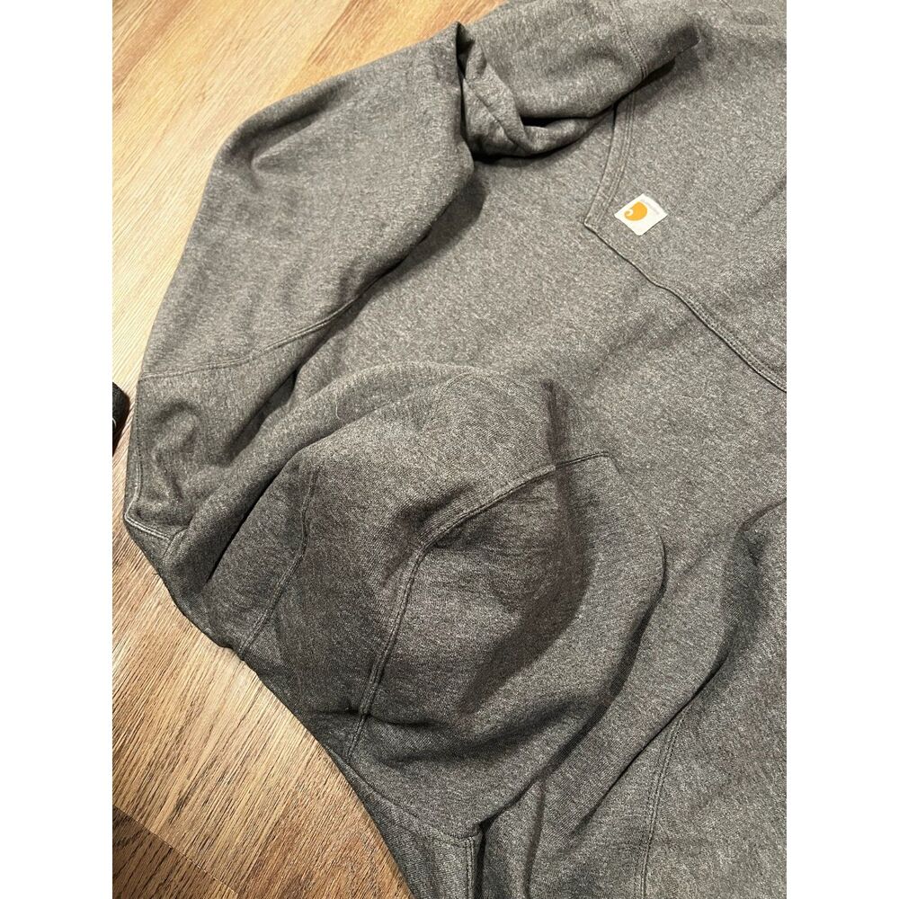 Carhartt mens K121 pullover hoodie 3XL tall heather grey fleece sweatshirt - Picture 4 of 8